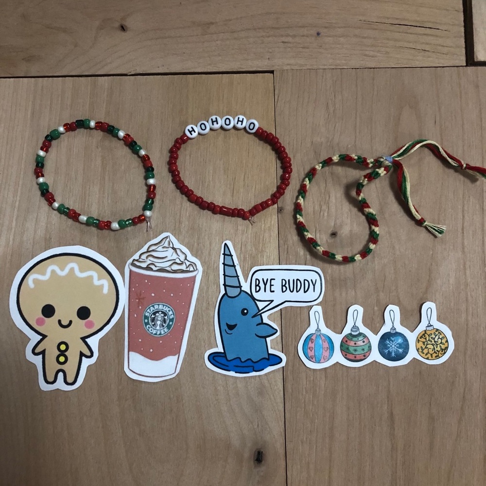 Christmas bracelet sticker set